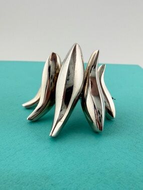 RARE Tiffany & Co. Frank Gehry Five Fish Ring Sterling Silver Size 5